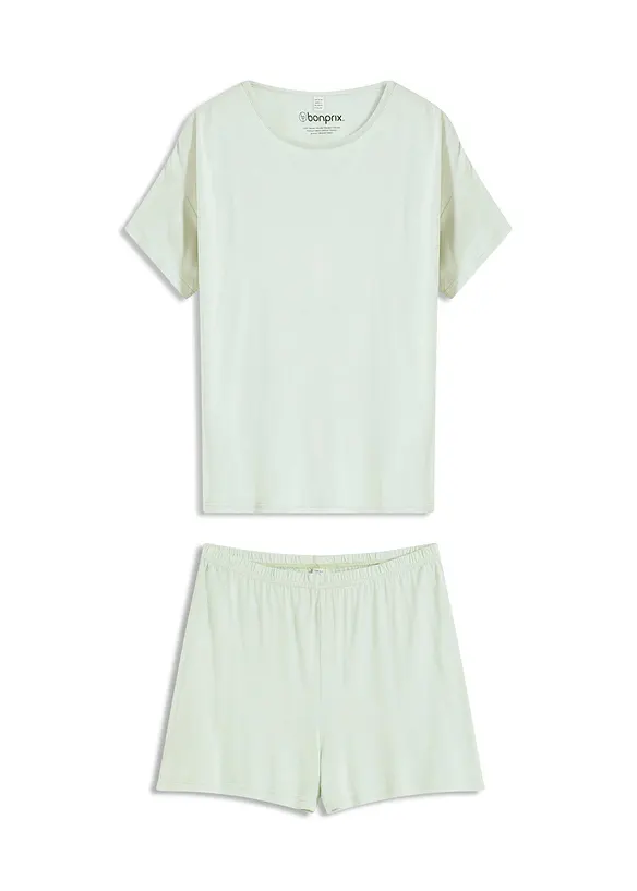 Pyjashort avec T-shirt oversize en viscose, bonprix