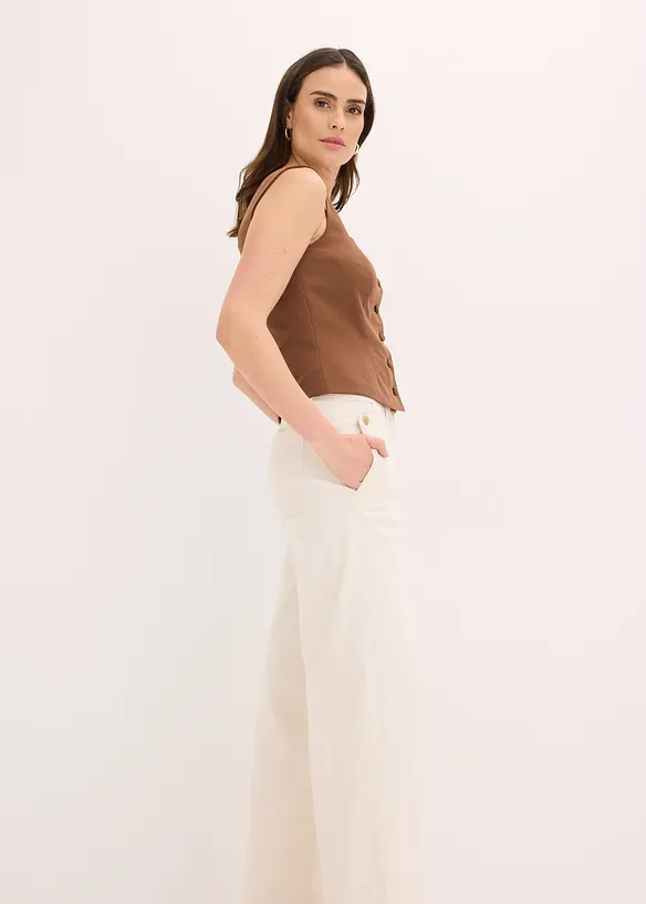 Top blouse boutonné, bonprix