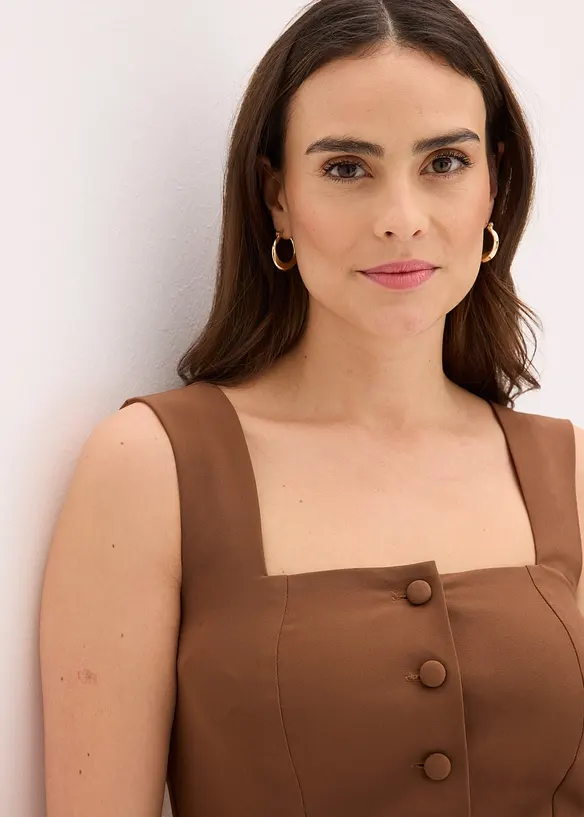 Top blouse boutonné, bonprix