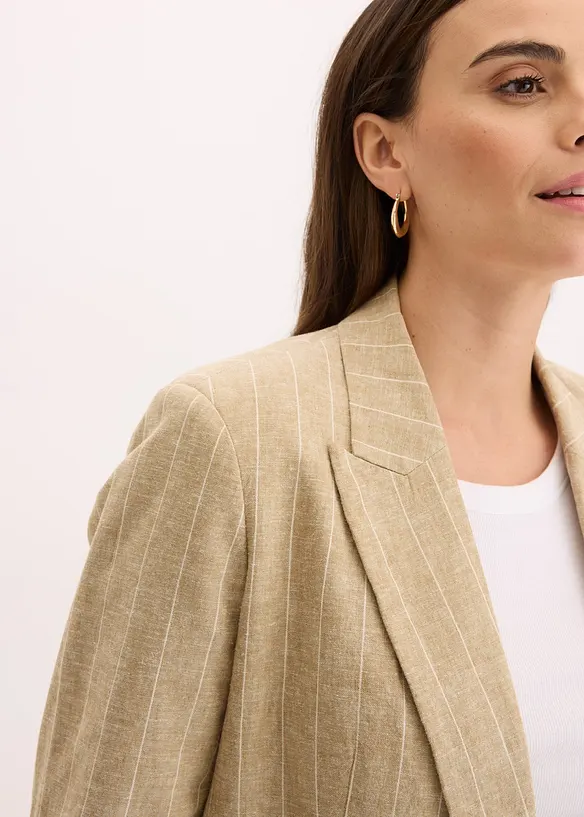 Blazer mit Leinenanteil, bonprix
