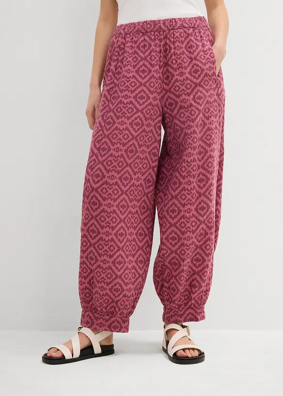 Pantalon sarouel 100% coton, bonprix