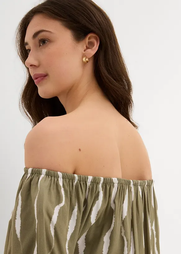 Carmen-Kleid aus fließender Viskose, bonprix