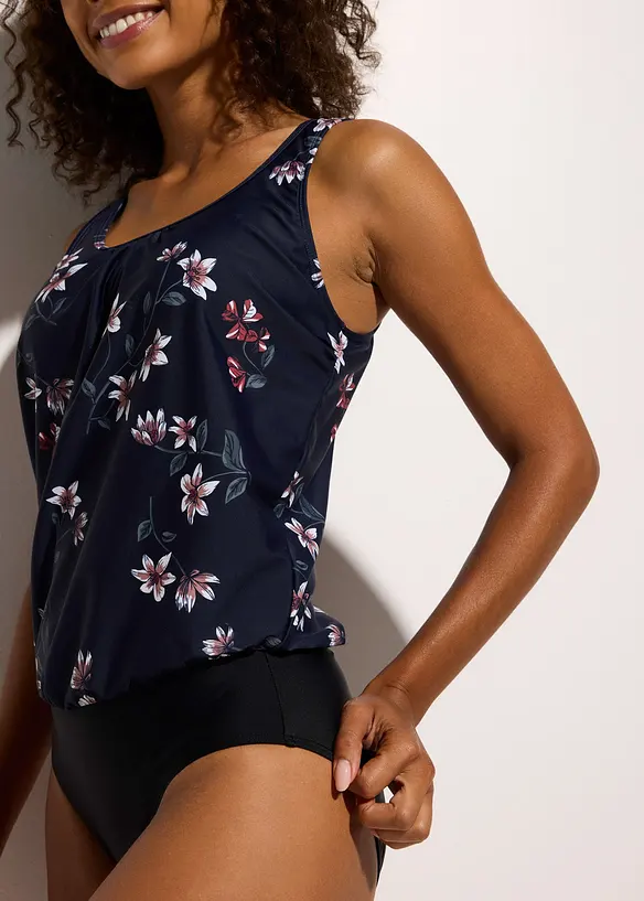 Maillot 1 pièce avec haut forme ballon, bonprix