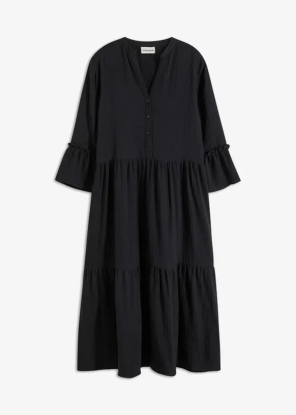 Maxikleid aus weichem Musselin, bonprix