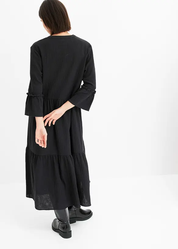 Maxikleid aus weichem Musselin, bonprix