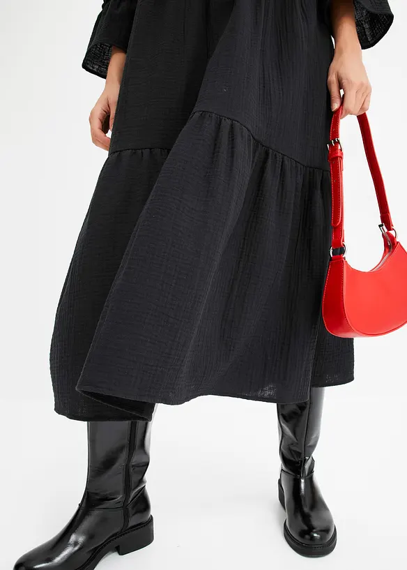 Maxikleid aus weichem Musselin, bonprix