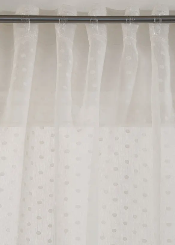 Voilage à pois jacquard (1 pce), bonprix
