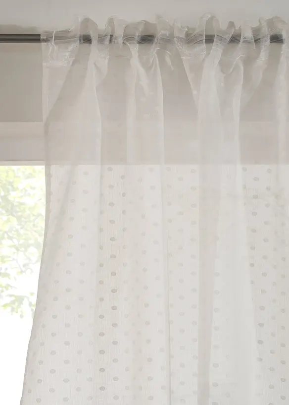 Voilage à pois jacquard (1 pce), bonprix