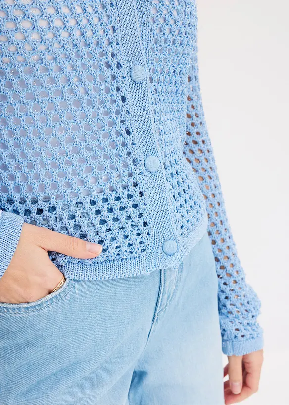 Gilet en maille ajourée, bonprix