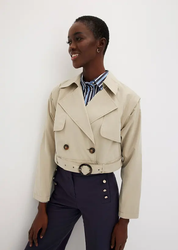 Trench-coat à manches et bas amovibles, bonprix
