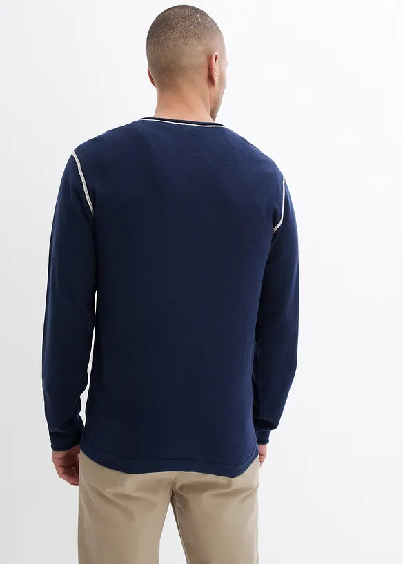 Pull en fine maille 100% coton, bonprix