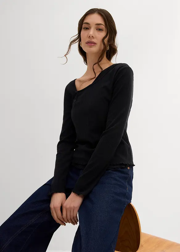 T-shirt 2 en 1, manches longues, bonprix