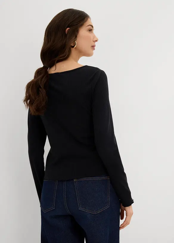T-shirt 2 en 1, manches longues, bonprix