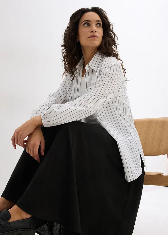 Jupe midi, taille élastiquée, bonprix