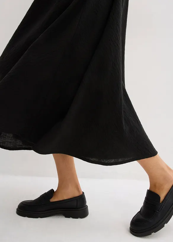 Jupe midi, taille élastiquée, bonprix