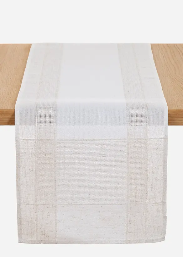 Jacquard Tischläufer einfarbig, bonprix