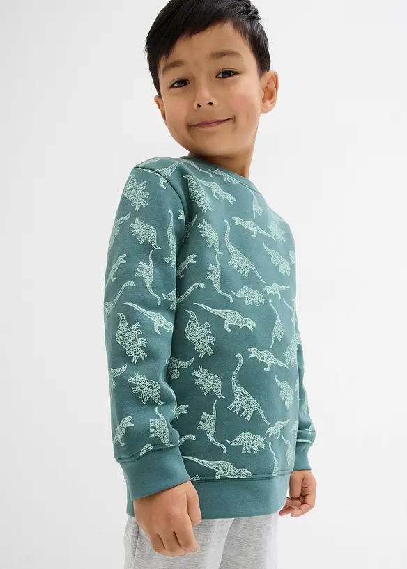 Sweat-shirt à capuche en coton mélangé doux, bonprix