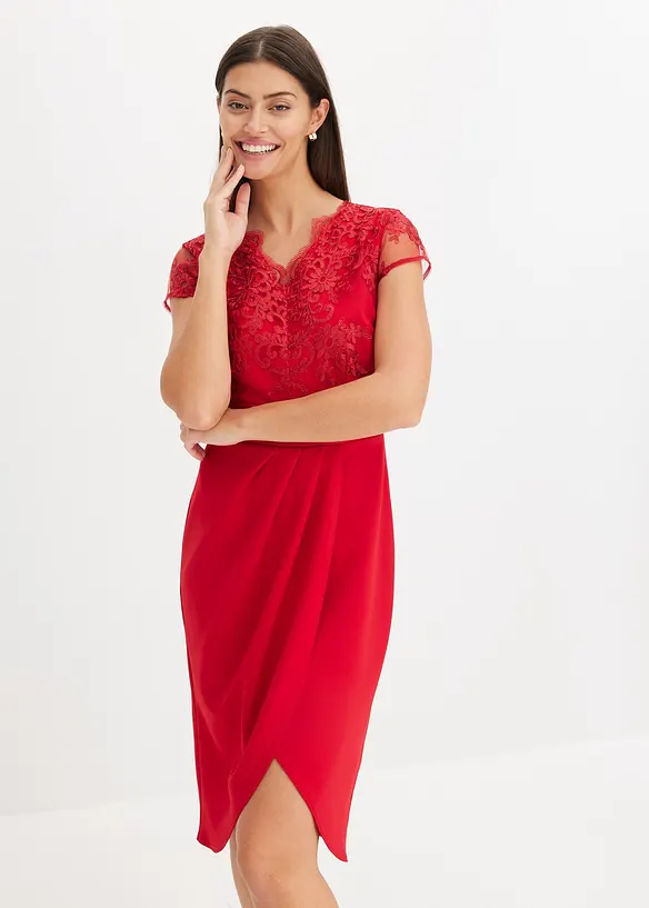Minikleid mit Spitze, bonprix