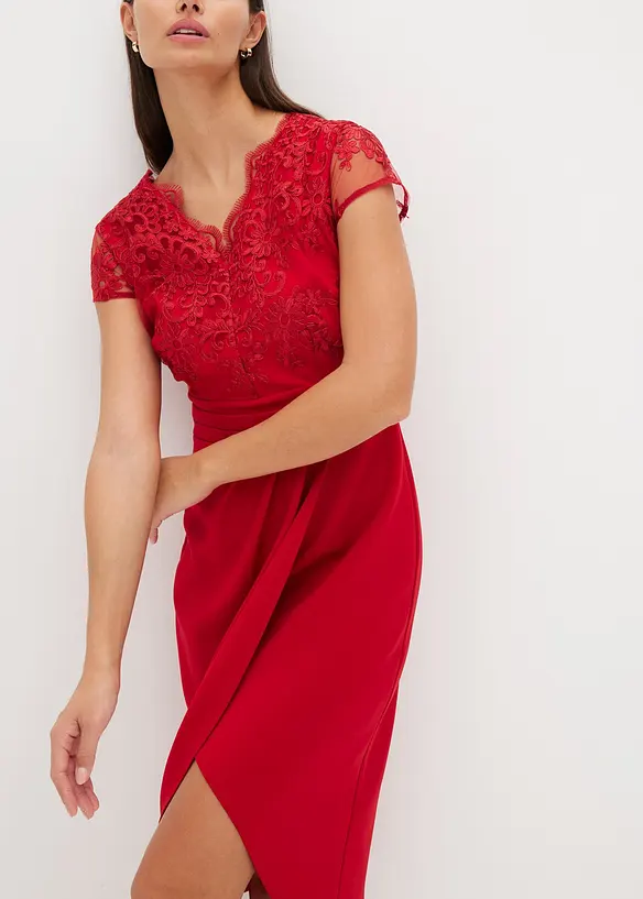 Minikleid mit Spitze, bonprix