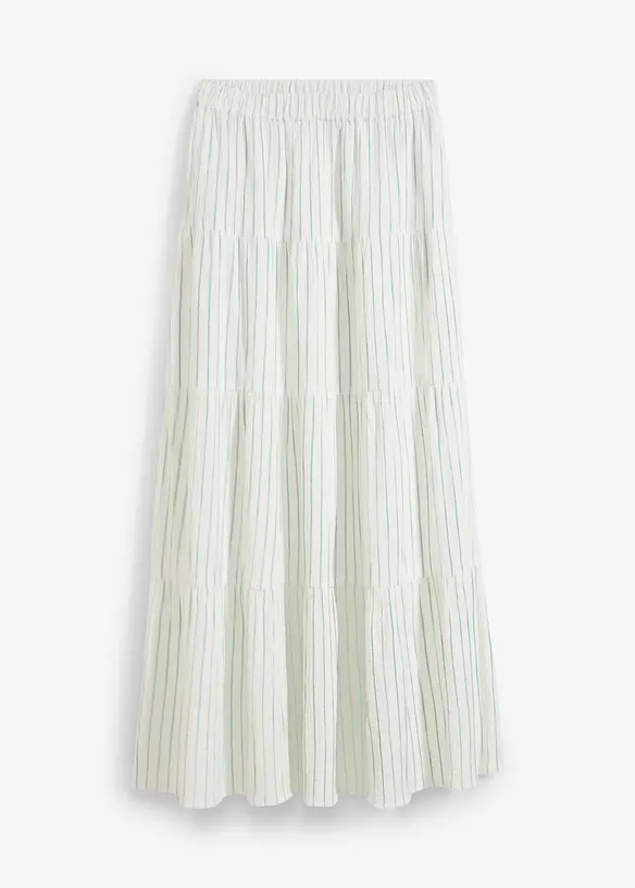 Jupe longue rayée, 100% coton, bonprix