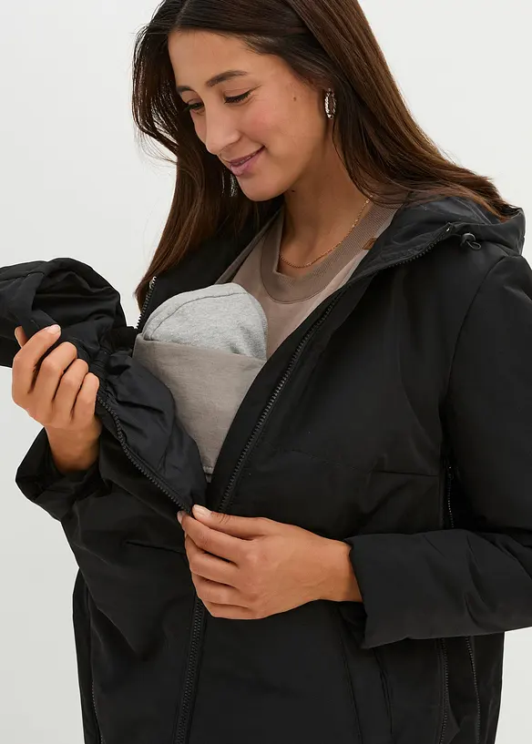 Wattierte 3-in-1 Umstandsfunktionsjacke mit Trageeinsatz, bonprix