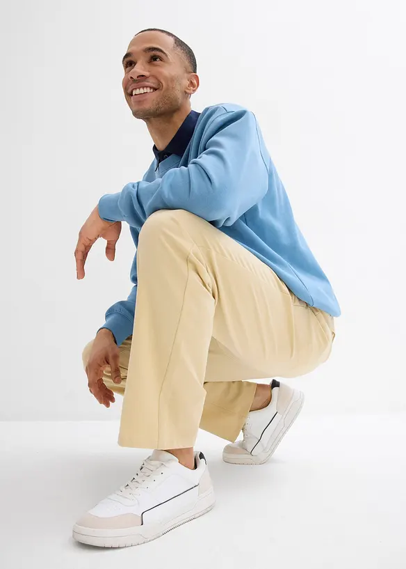 Chino droit extensible à taille élastiquée, Loose Fit, bonprix