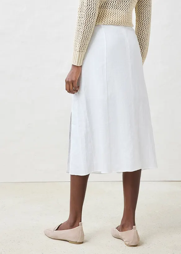 Jupe et ceinture à nouer (ens. 2 pces), 100% lin, bonprix