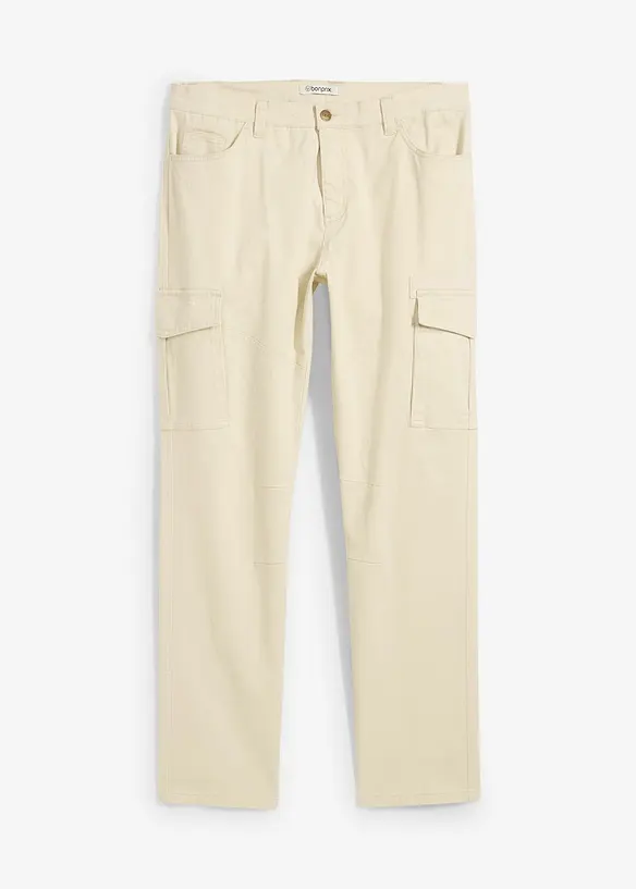 Pantalon slim extensible, jambes droites, avec poches cargo, bonprix