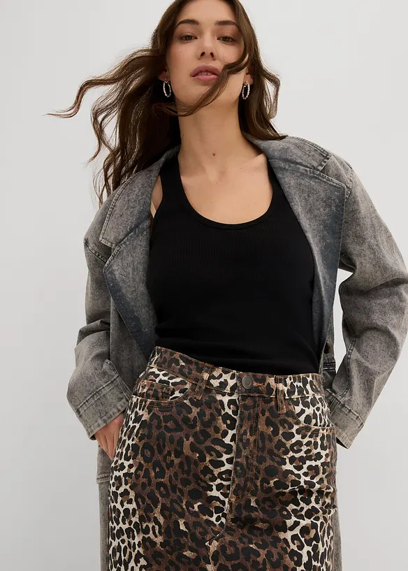 Jupe en jean extensible, bonprix