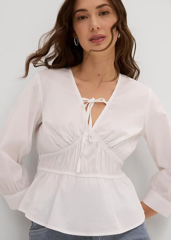 Blouse froncée avec des coutures élastiques, bonprix
