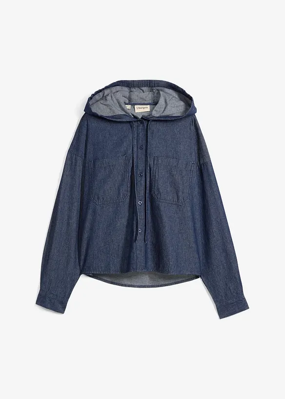 Kapuzen-Jeansbluse, bonprix