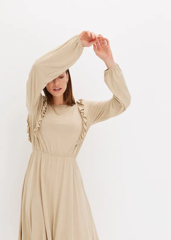 Robe en jersey à volants, bonprix