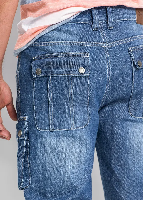 Cargo-Jeans-Bermuda Regular Fit, bonprix