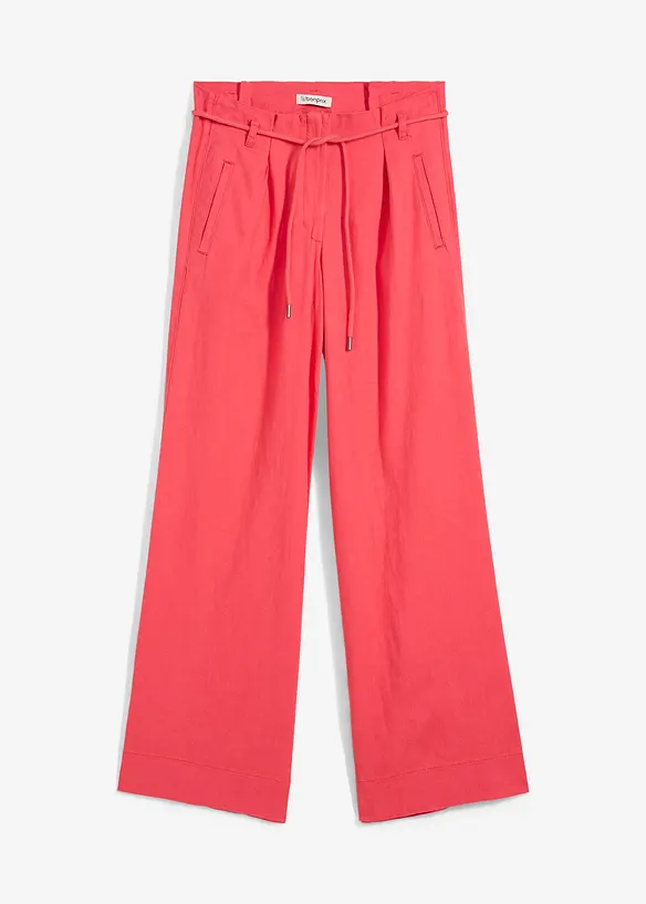 Paperbag-Hose aus luftigem Leinen-Mix, bonprix