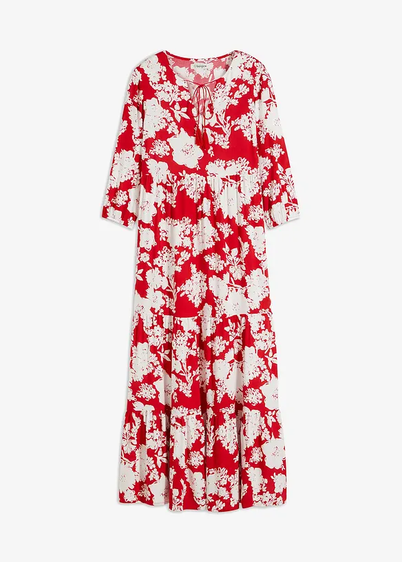 bedrucktes Maxikleid aus fließender Viskose, bonprix