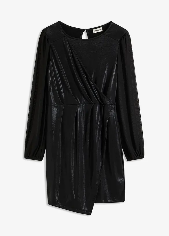Robe courte drapée, bonprix