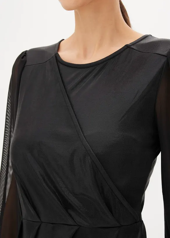 Robe courte drapée, bonprix