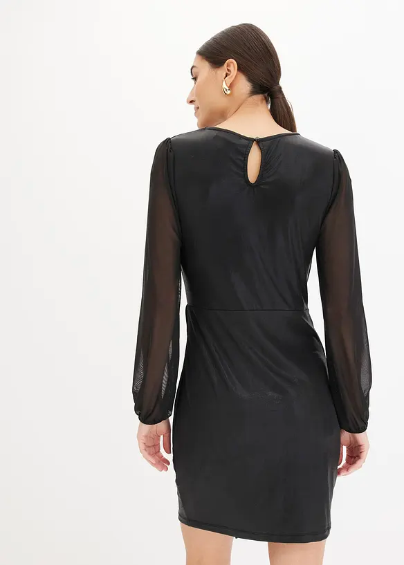 Robe courte drapée, bonprix