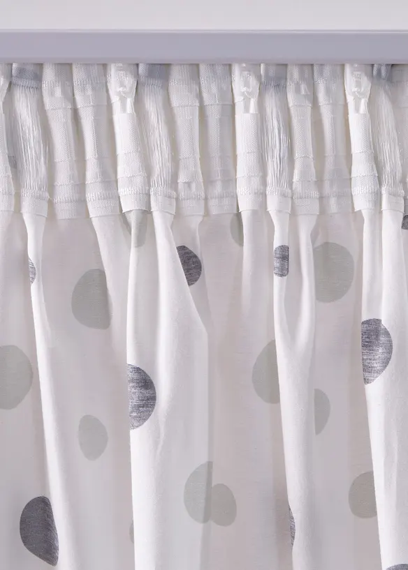 Voilage en polyester recyclé imprimé pois (1 pce), bonprix