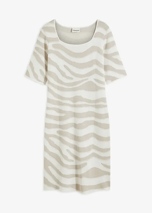 Robe en maille jacquard, bonprix