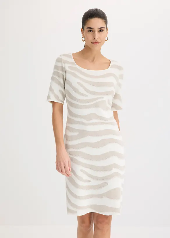 Robe en maille jacquard, bonprix