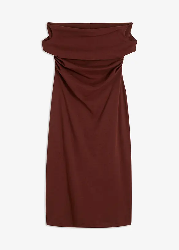 Robe midi à encolure Bardot, bonprix