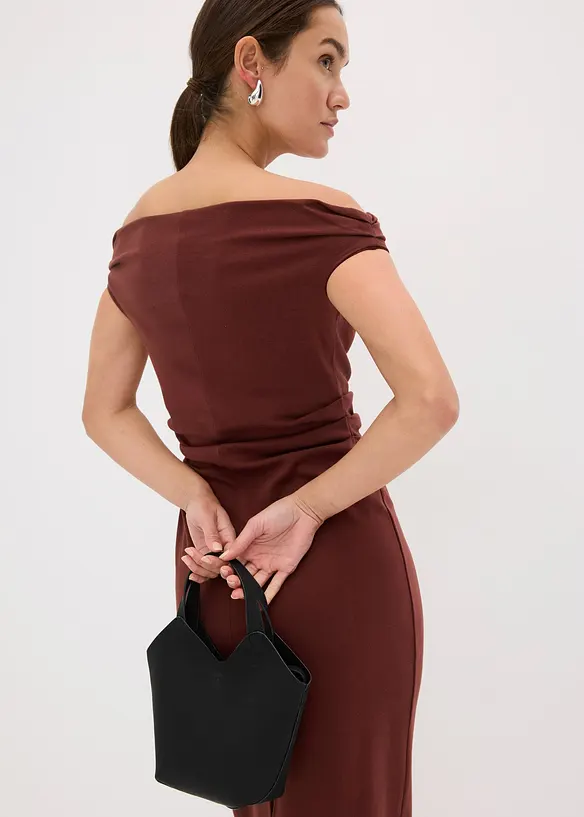 Robe midi à encolure Bardot, bonprix