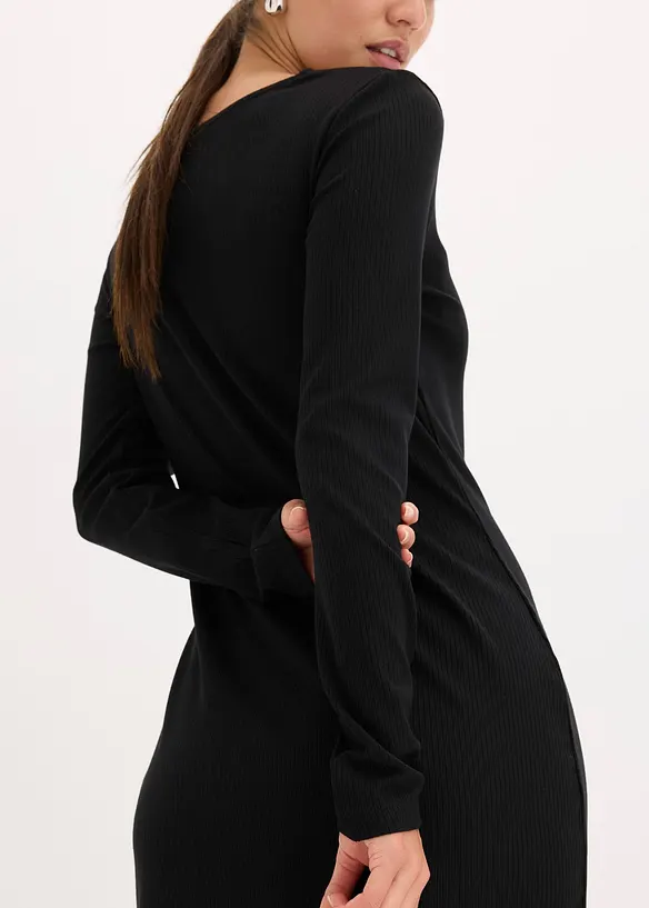 Robe midi côtelée, bonprix