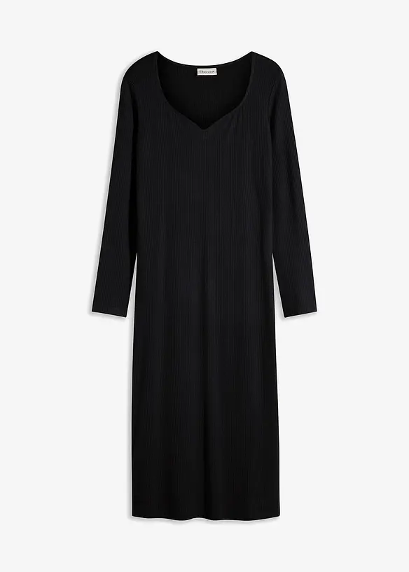 Robe midi côtelée, bonprix