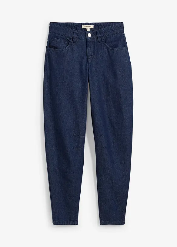 Jean barrel taille mi-haute, bonprix