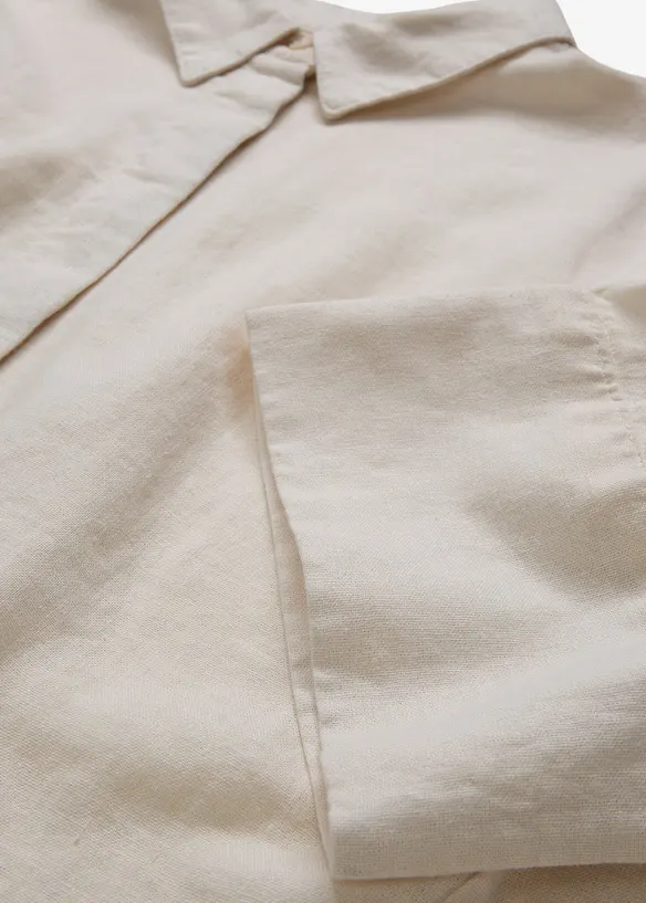 Hemdbluse aus kühlendem Leinen-Mix, bonprix