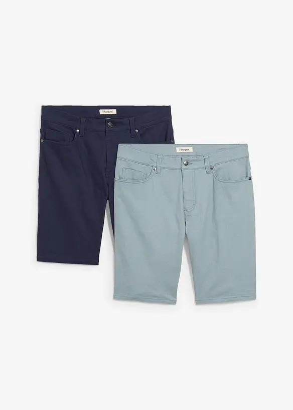 Stretch-Bermuda, Regular Fit (2er Pack), bonprix