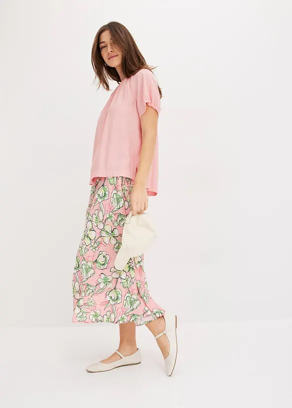 Blouse à effet froissé texturé, bonprix