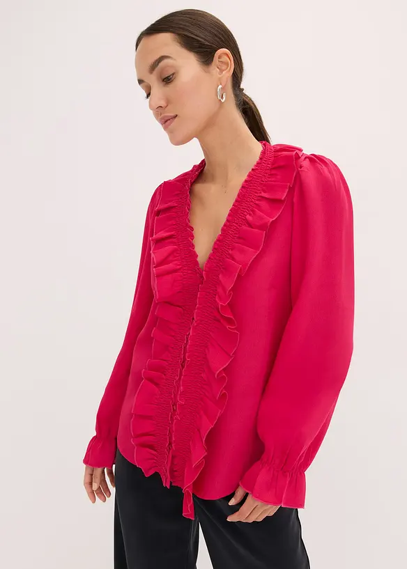 Bluse mit Volants, bonprix